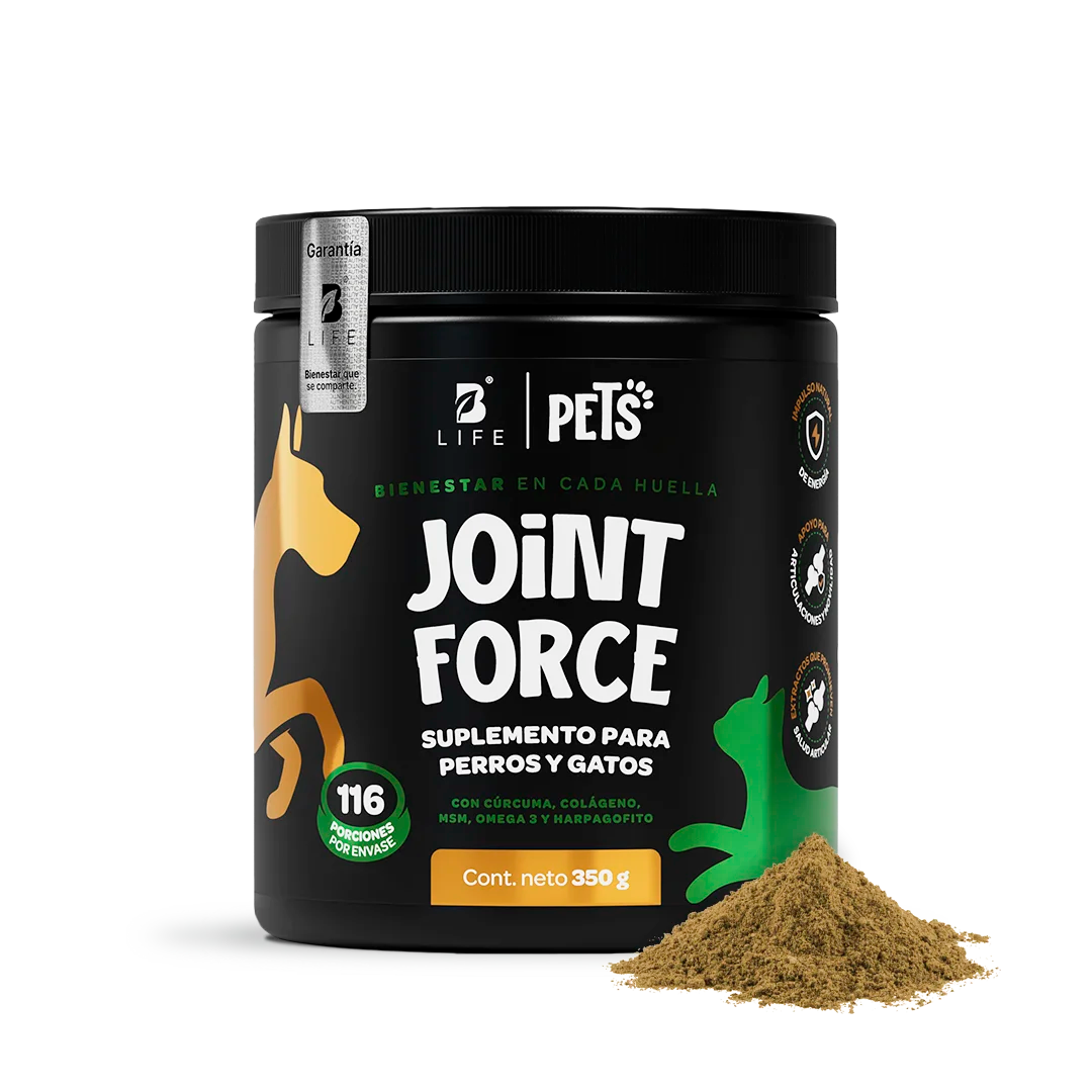 Suplemento Articular en Polvo para Perros y Gatos - MSM, Colágeno, Omega 3 y Extractos Naturales - 350 g - Sabor Res