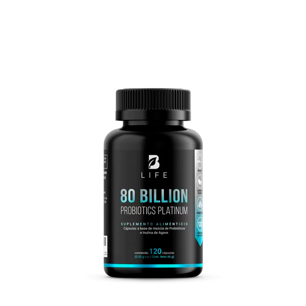 Probióticos con 80 Billones y 11 Cepas + Inulina de Agave | Liberación Retardada | B Life - 120 Caps | 550 mg - B Life®
