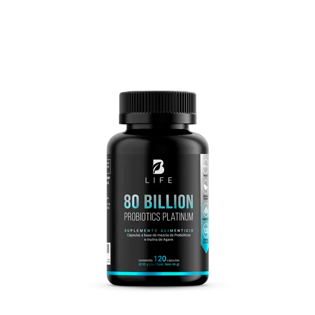 Probióticos con 80 Billones y 11 Cepas + Inulina de Agave | Liberación Retardada | B Life - 120 Caps | 550 mg - B Life®