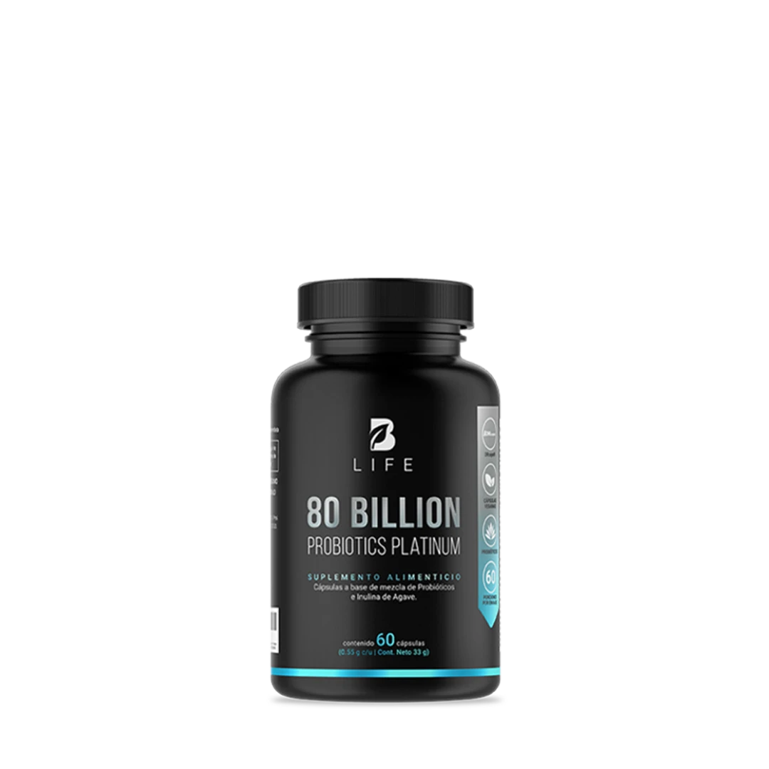 Probióticos con 80 Billones y 11 Cepas + Inulina de Agave | Liberación Retardada | B Life - 60 Caps | 550 mg - B Life®