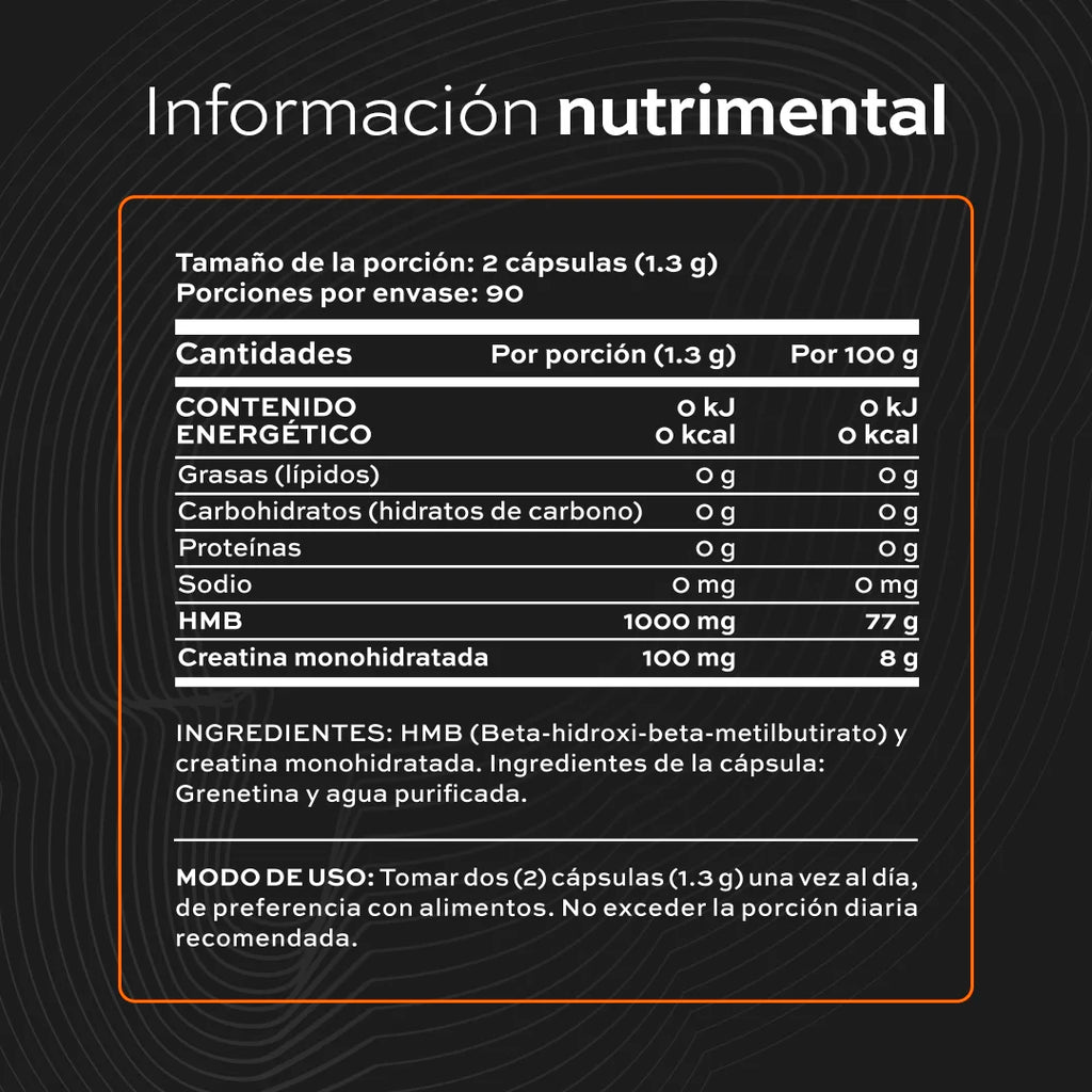 HMB con Creatina Monohidratada | 1000 mg por porción