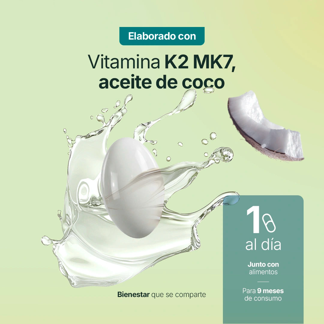 Vitamina K2 MK-7 | Con Aceite de Coco | Softgel