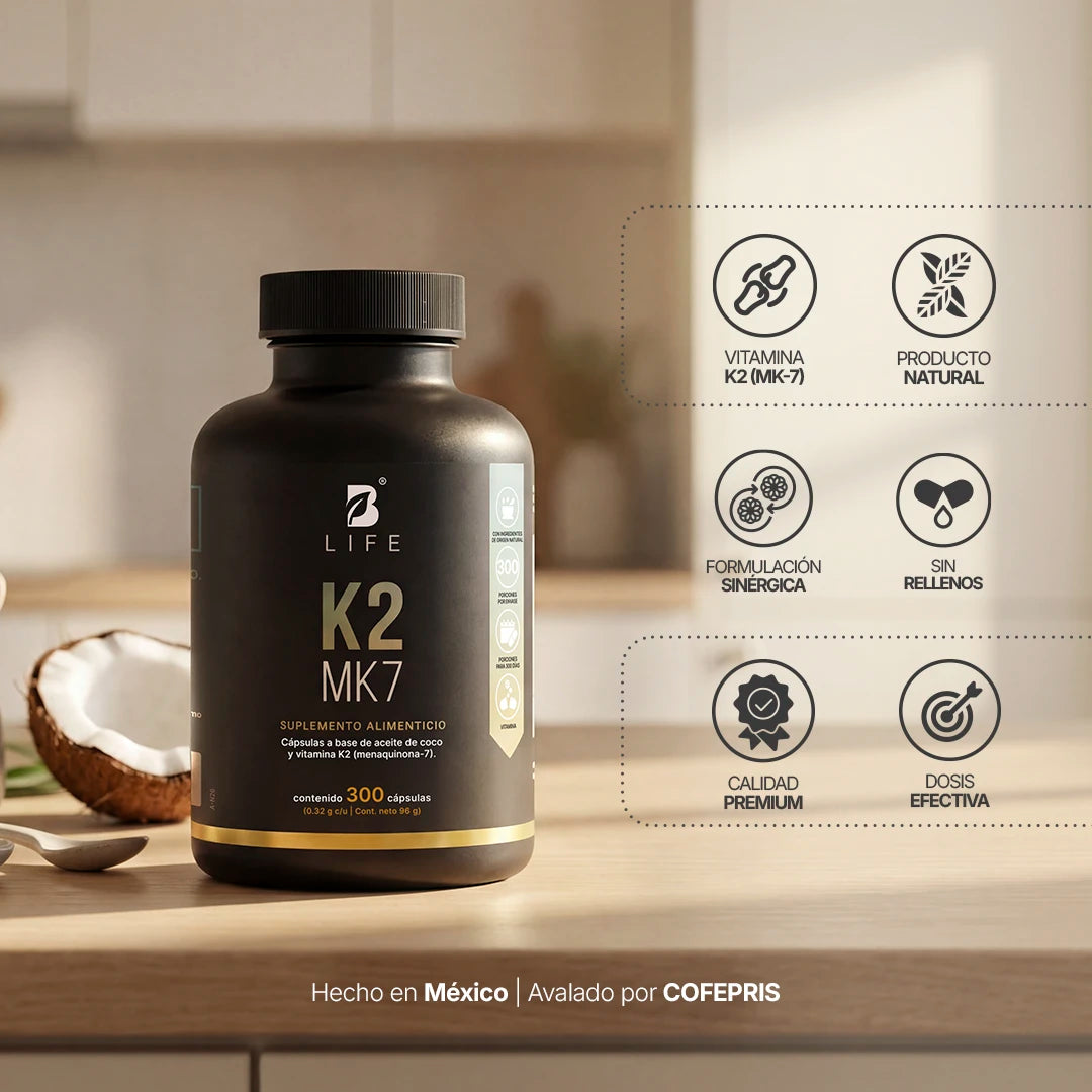 Vitamina K2 MK-7 | Con Aceite de Coco | Softgel