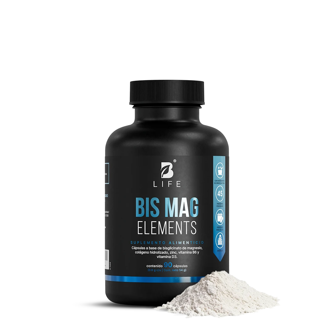 Magnesio Bisglicinato | 140 mg de Magnesio Elemental | Con Colágeno, Zinc y Vitaminas B6 y D3