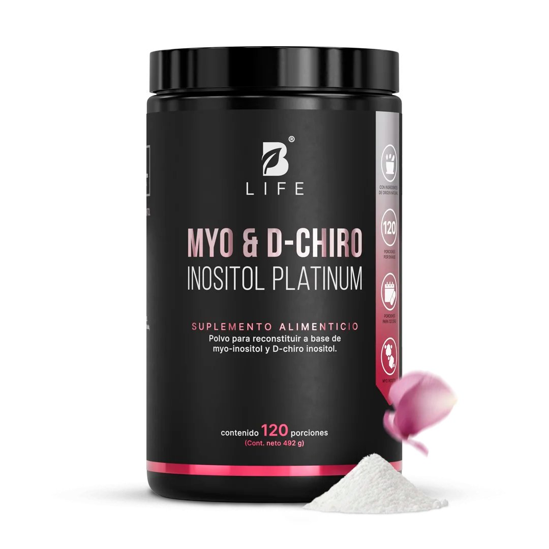 Myo & D-Chiro Inositol Platinum | Relación Ideal 40:1 de Alta Pureza en Polvo | Fórmula Platinum | B Life