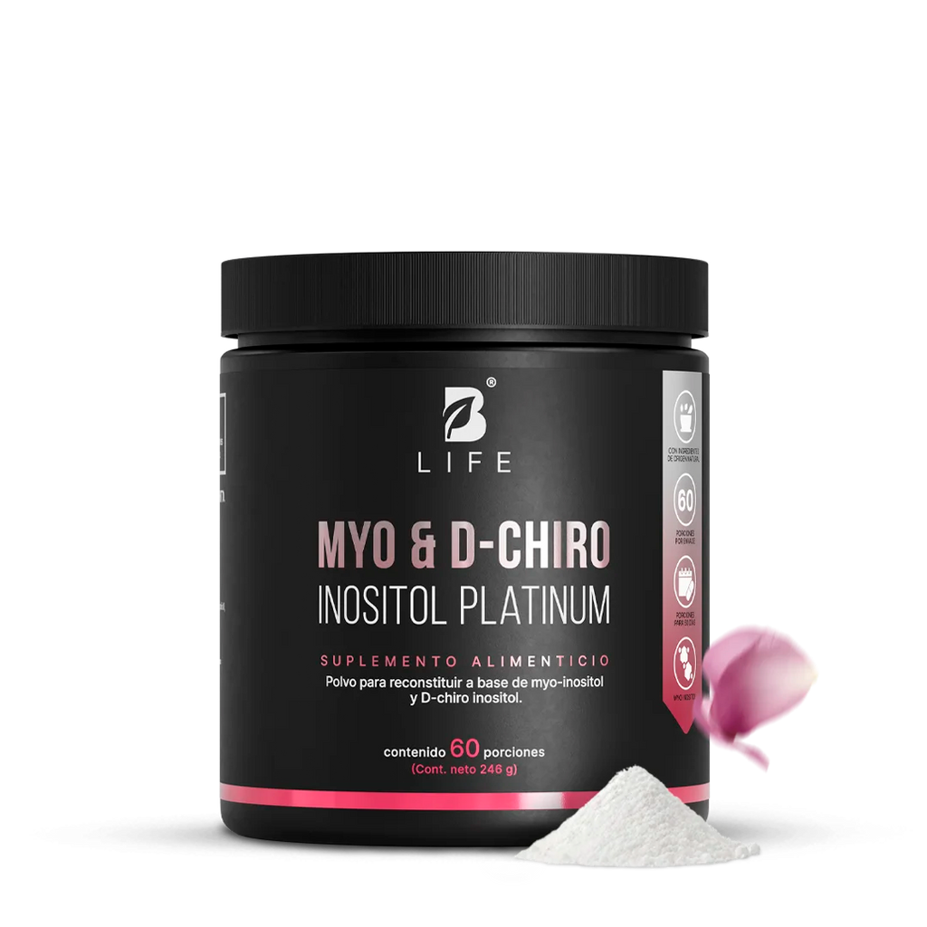 Myo & D-Chiro Inositol Platinum | Relación Ideal 40:1 de Alta Pureza en Polvo | Fórmula Platinum | B Life