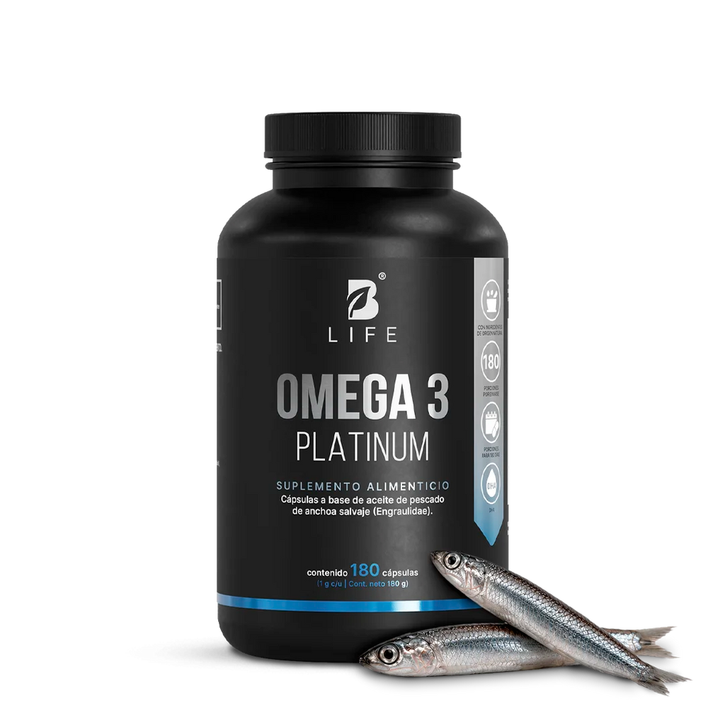 Omega 3 Platinum | Anchoa Salvaje con EPA y DHA | sin Metales Pesados | 1000 mg por porción
