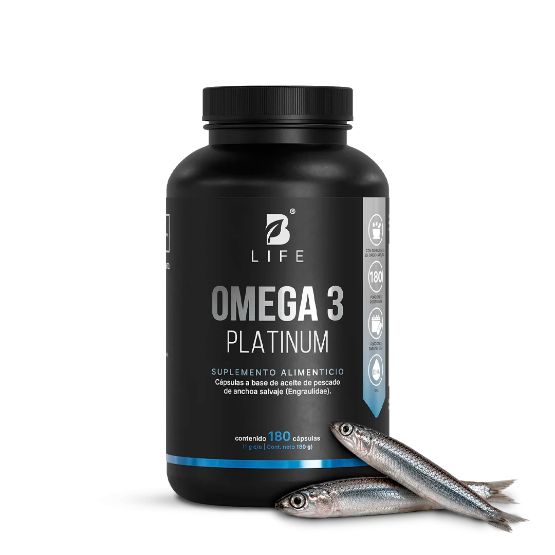 Omega 3 Platinum | Anchoa Salvaje con EPA y DHA | sin Metales Pesados | 1000 mg por porción