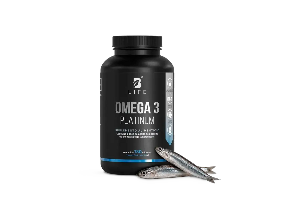 Omega 3 Platinum | Anchoa Salvaje con EPA y DHA | sin Metales Pesados | 1000 mg por porción