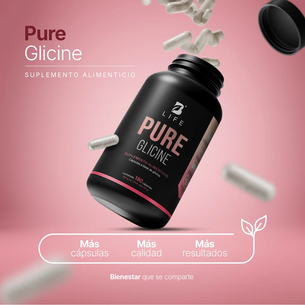 Glicina en Cápsulas | Fórmula con Colágeno Hidrolizado | 1000 mg por porción