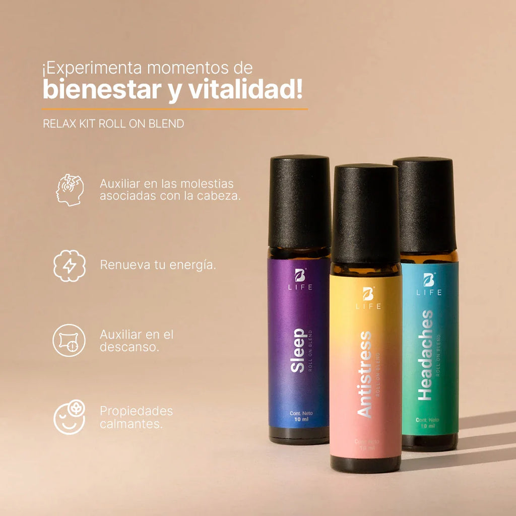 Aceite Roll On | Relax Kit 3 piezas 10 ml c/u