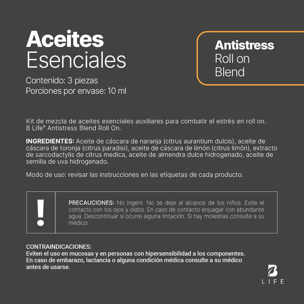 Aceite Roll On | Serenidad 3 piezas 10 ml c/u