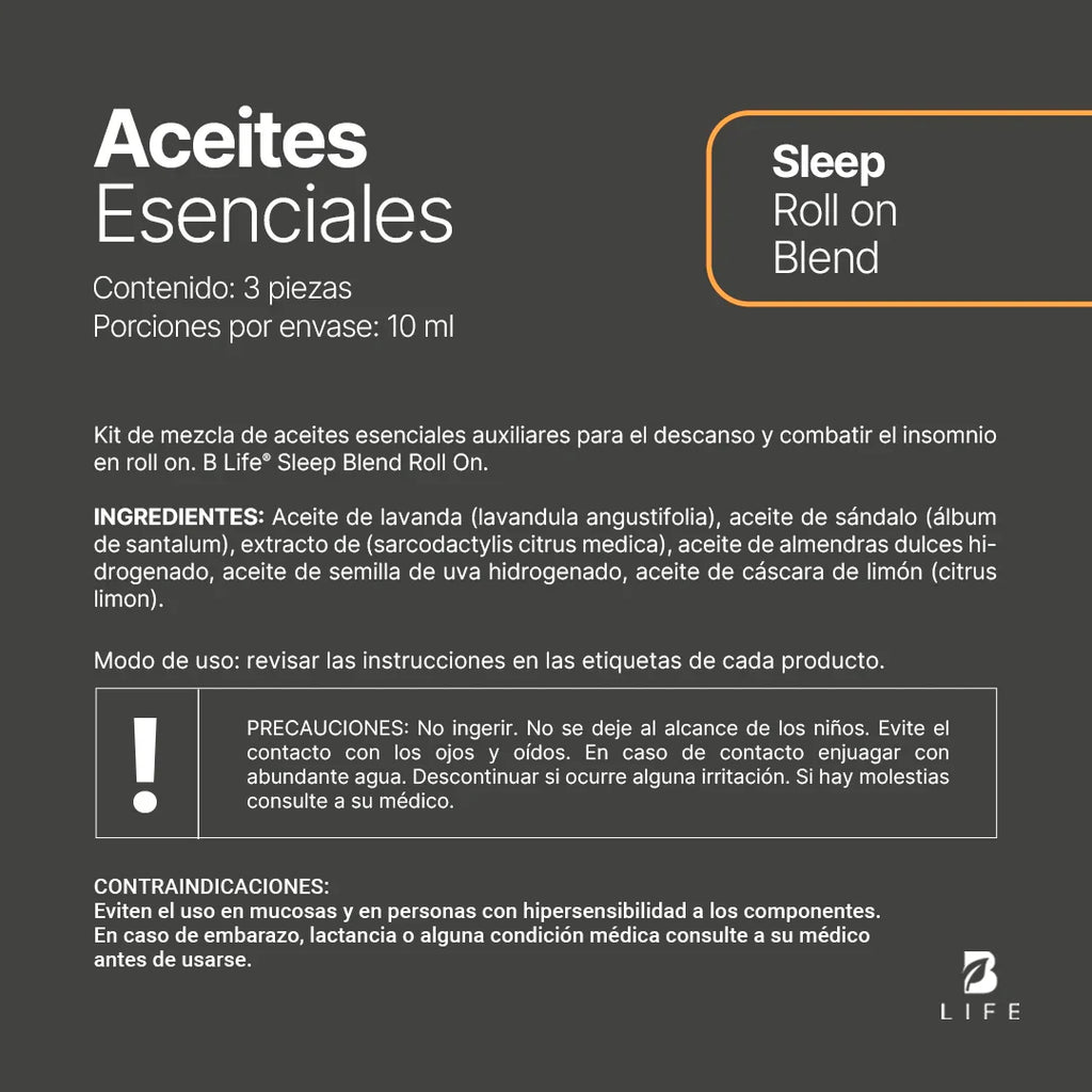Aceite Roll On | Sleep 3 piezas 10 ml c/u