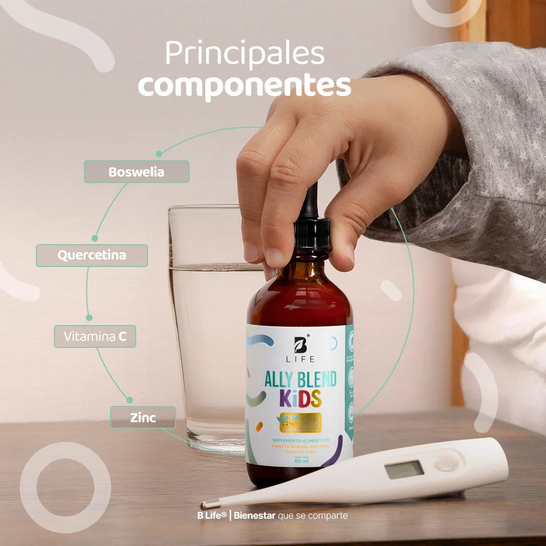 Mezcla de Boswelia y Quercetina en gotas | con Vitamina C y Zinc | para mayores de 3 años | 60 ml