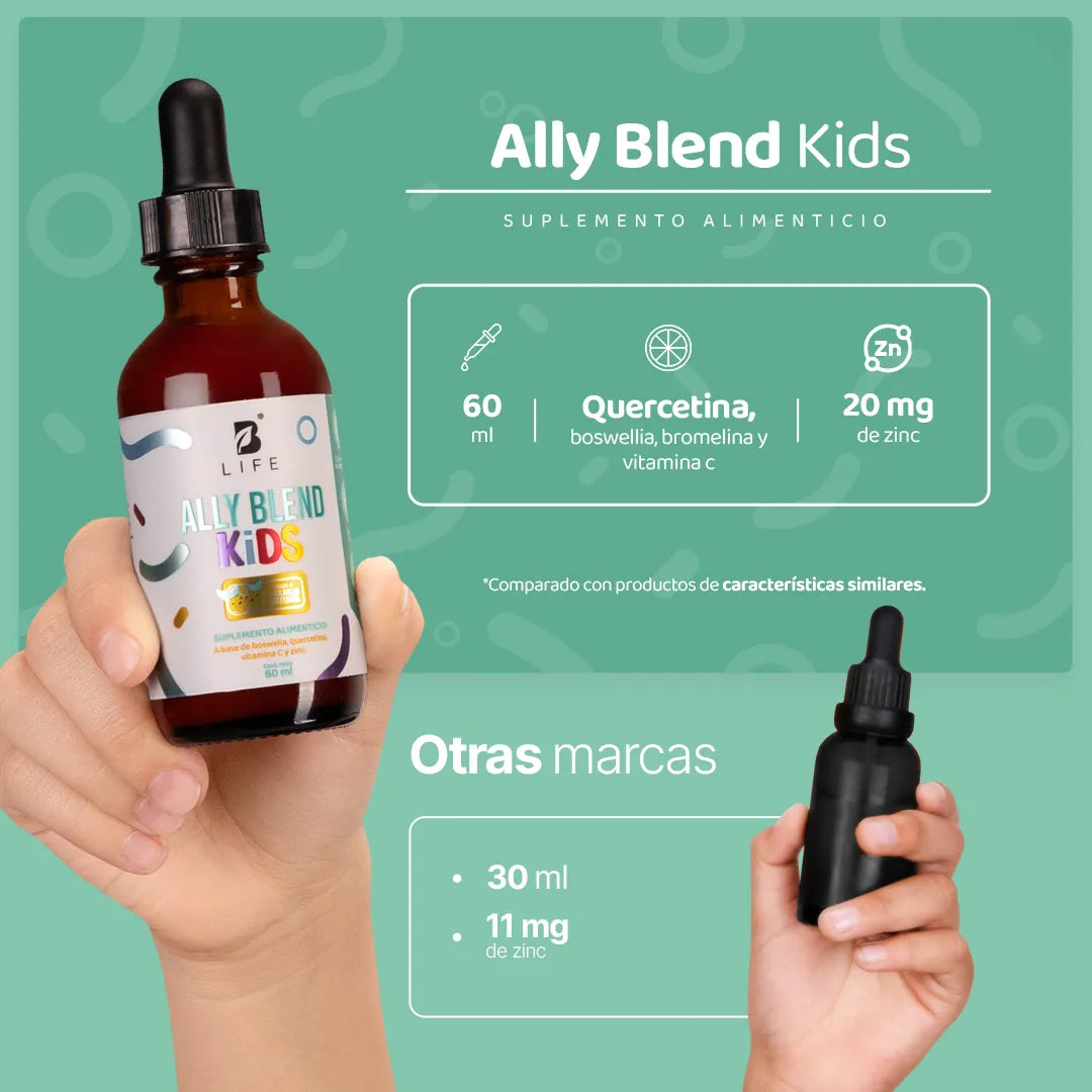 Mezcla de Boswelia y Quercetina en gotas | con Vitamina C y Zinc | para mayores de 3 años | 60 ml
