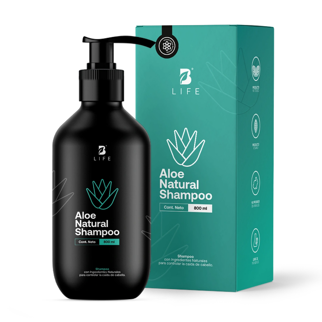 Aloe Natural Shampoo | Champú Natural de Aloe - 800 ml - B Life®