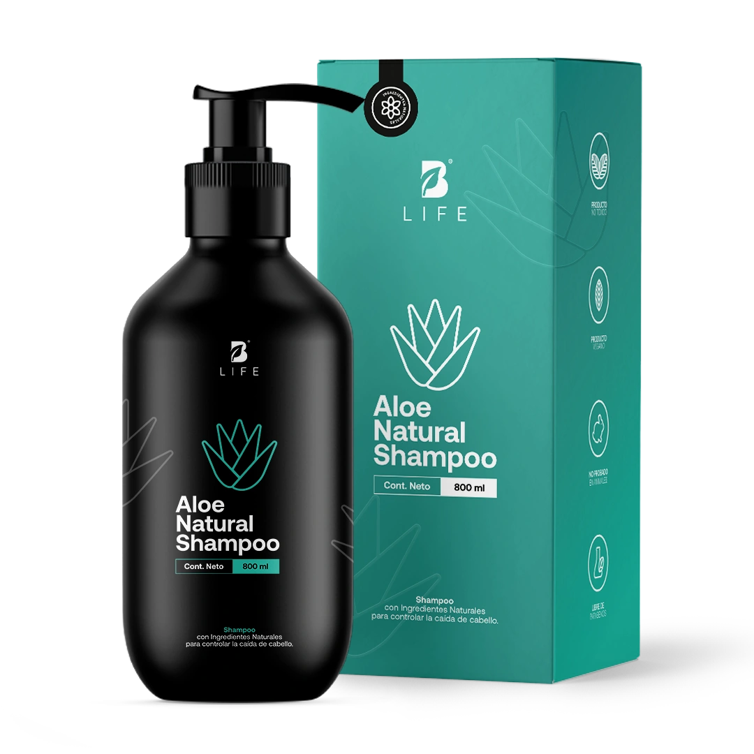 Aloe Natural Shampoo | Champú Natural de Aloe - 800 ml - B Life®