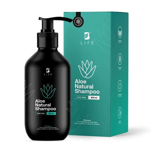 Aloe Natural Shampoo | Champú Natural de Aloe - 800 ml - B Life®