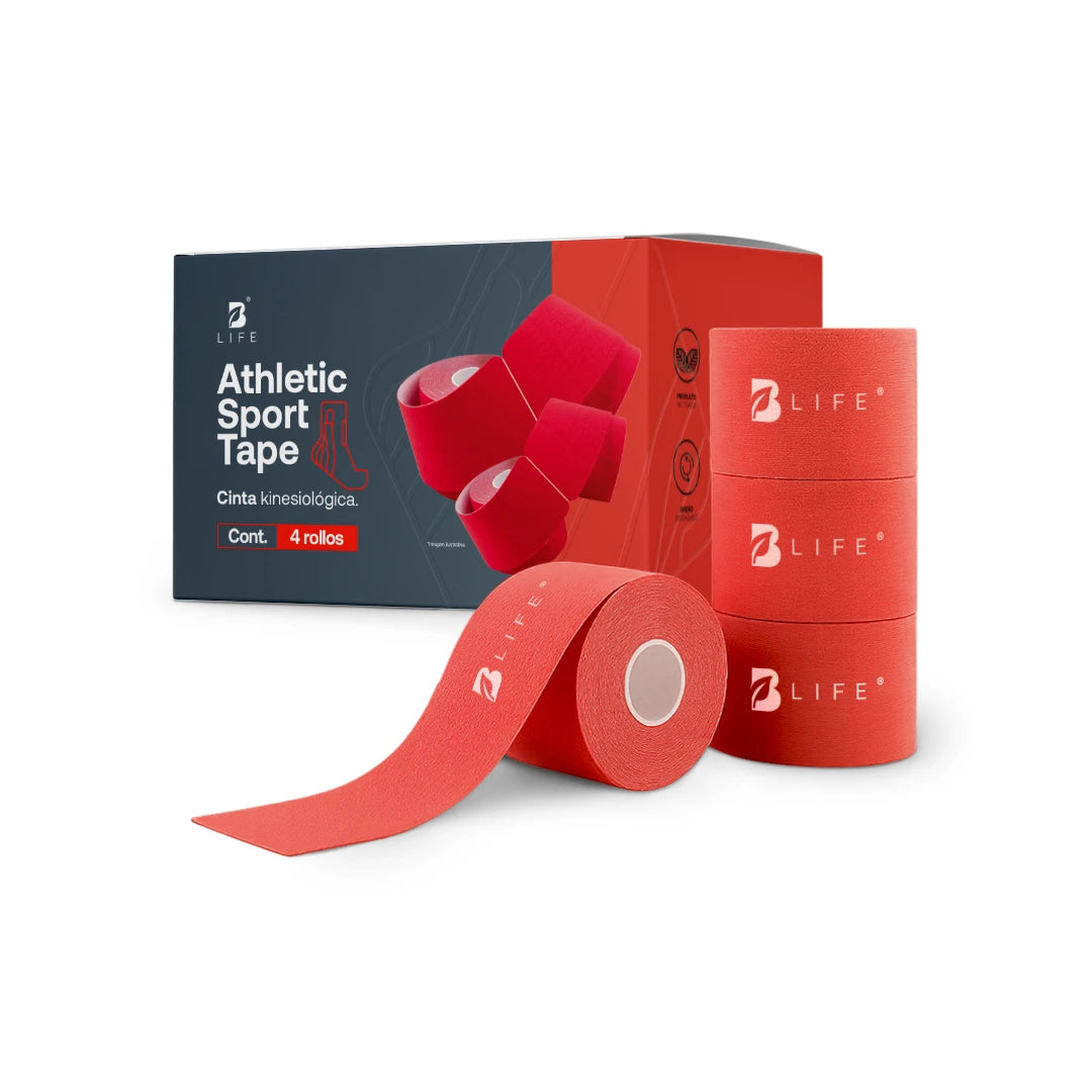 Athletic Sport Tape B Life. Cinta Kinesiológica 4 rollos - Rojo - B Life®