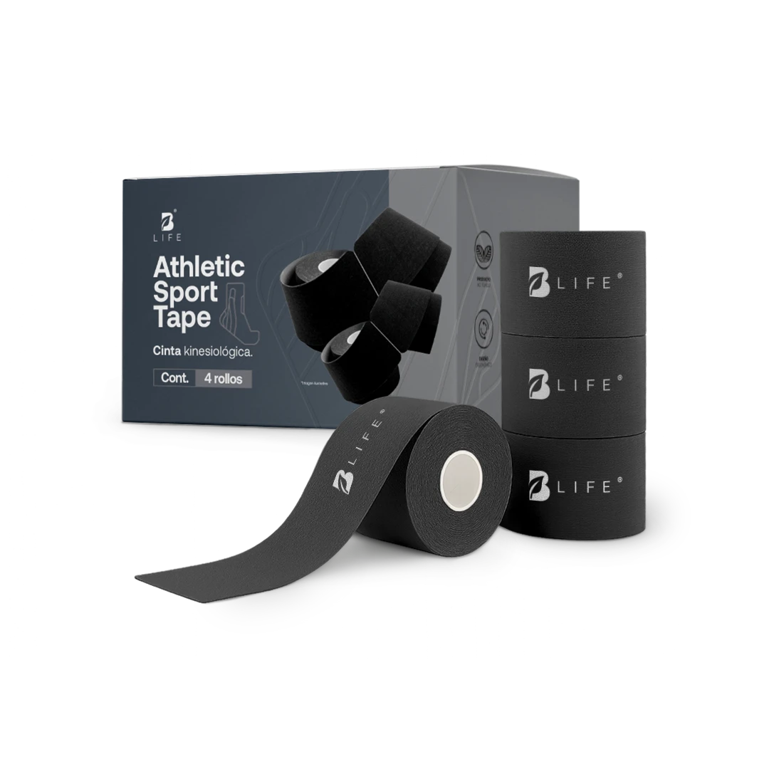 Athletic Sport Tape B Life. Cinta Kinesiológica 4 rollos - Negro - B Life®