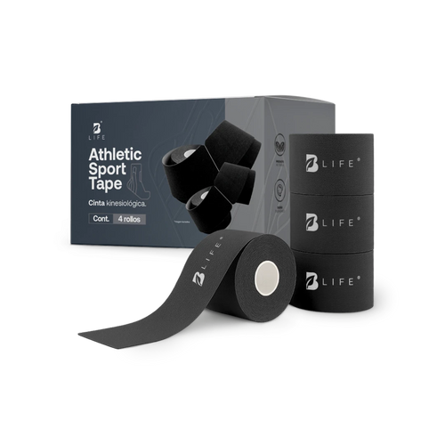 Athletic Sport Tape B Life. Cinta Kinesiológica 4 rollos - Negro - B Life®