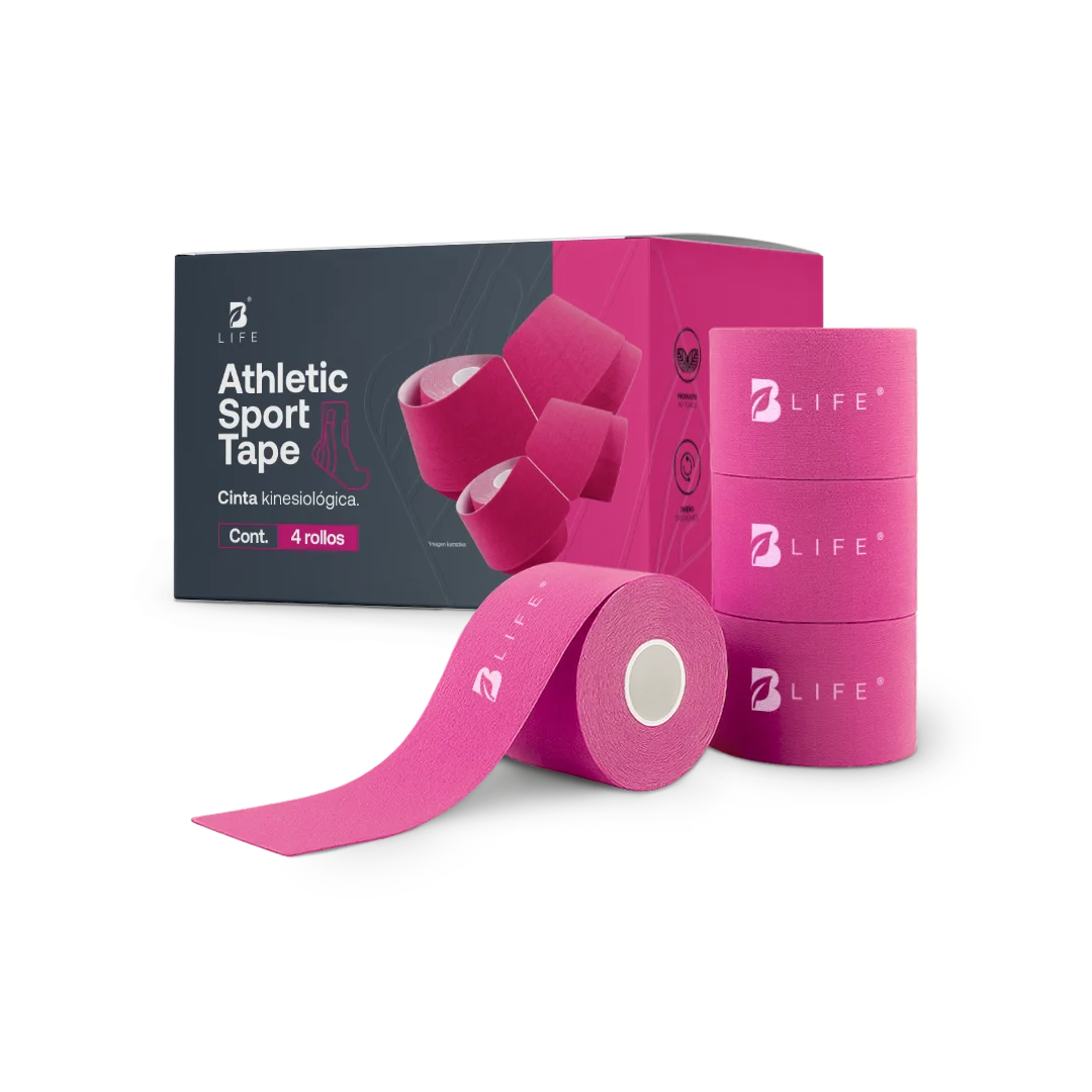 Athletic Sport Tape B Life. Cinta Kinesiológica 4 rollos - Rosa - B Life®