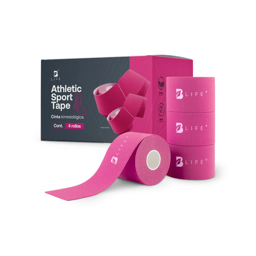 Athletic Sport Tape B Life. Cinta Kinesiológica 4 rollos - Rosa - B Life®