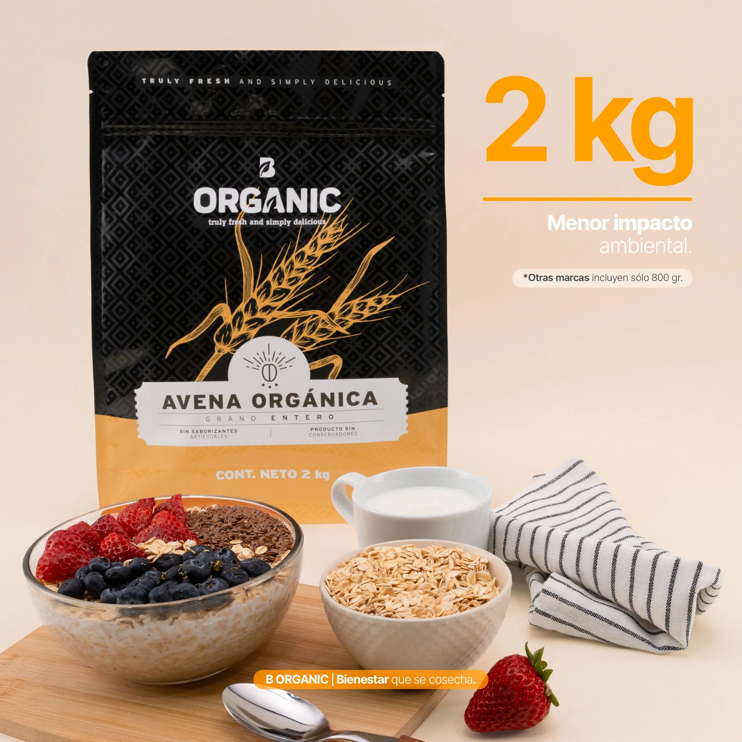 Avena Orgánica Sin Gluten | 2 Kg