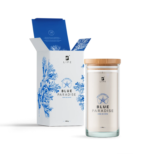 Blue Paradise Aromatic Candle | Vela Aromática Brisa Refrescante 600 g - 600 g - B Life®
