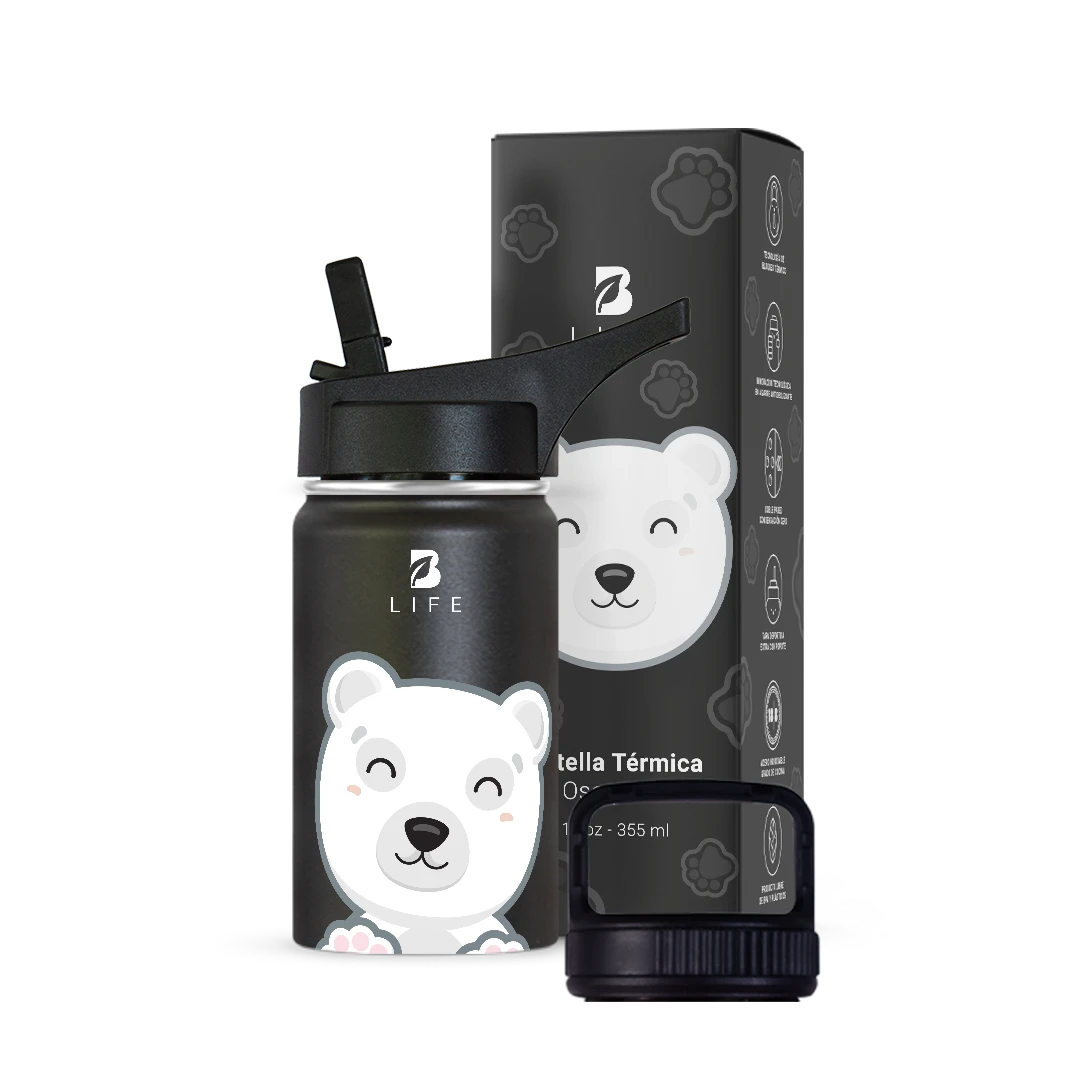 Botella Térmica Para Niños | Oso Polar 355 y 532 ml - 12 oz (355 ml) - B Life®
