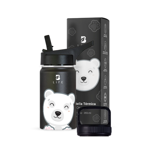 Botella Térmica Para Niños | Oso Polar 355 y 532 ml - 12 oz (355 ml) - B Life®