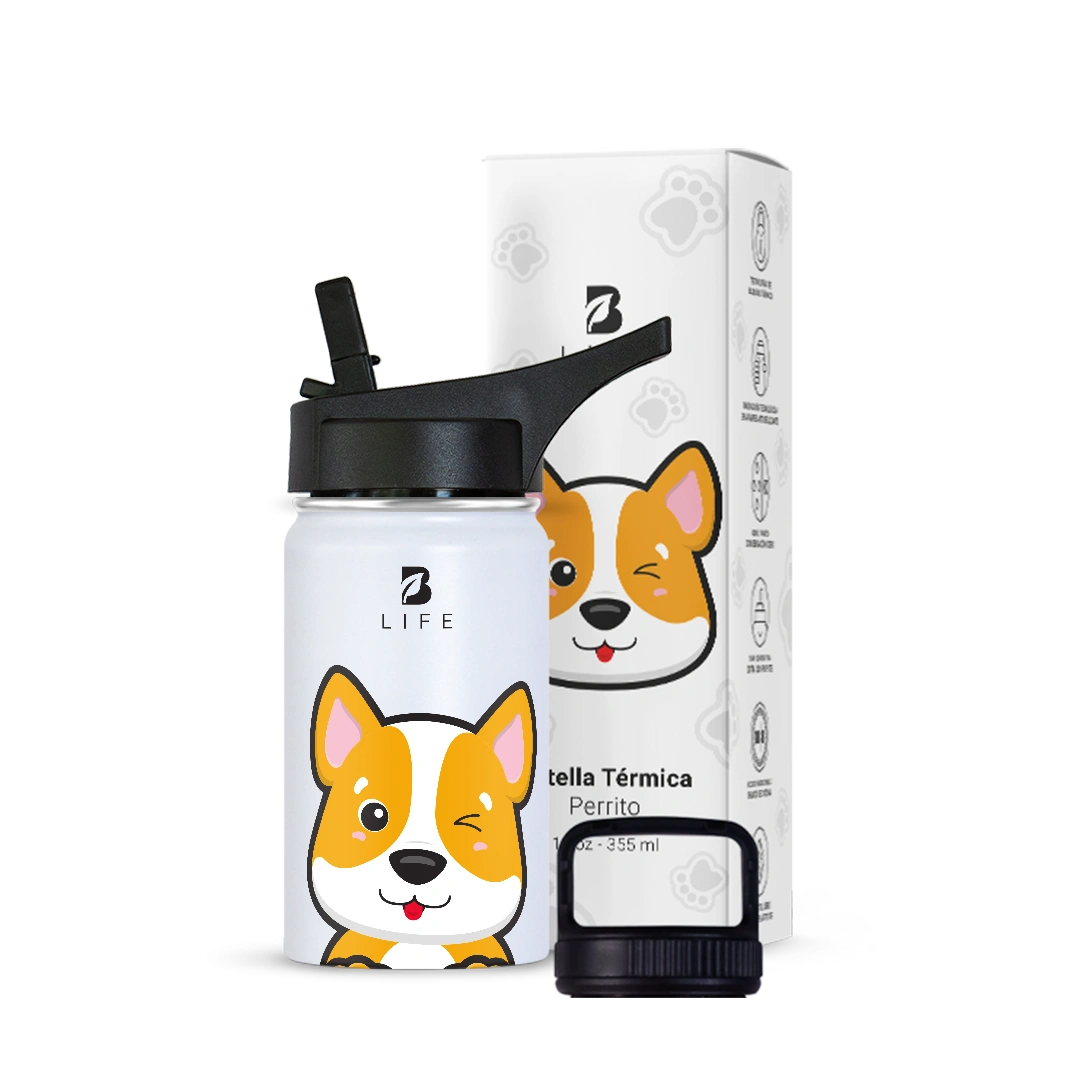 Botella Térmica Para Niños | Perrito 355 y 532 ml - 12 oz (355 ml) - B Life®
