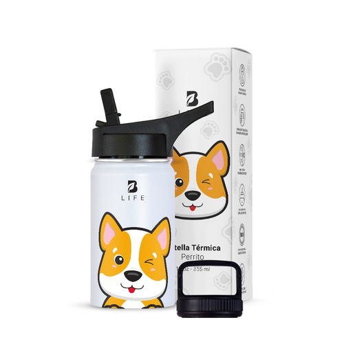 Botella Térmica Para Niños | Perrito 355 y 532 ml - 12 oz (355 ml) - B Life®