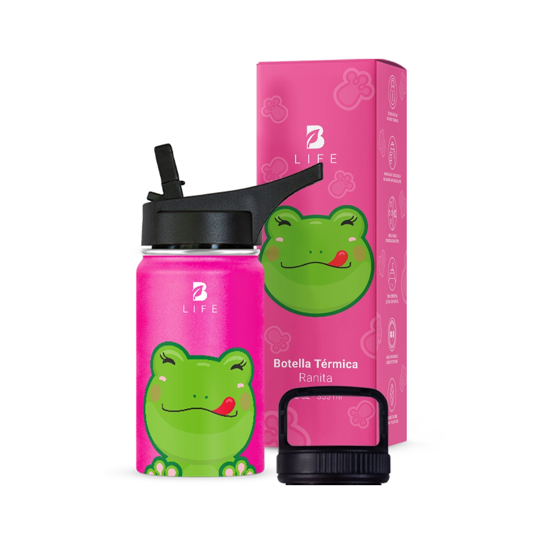 Botella Térmica Para Niños | Ranita 355 y 532 ml - 12 oz (355 ml) - B Life®