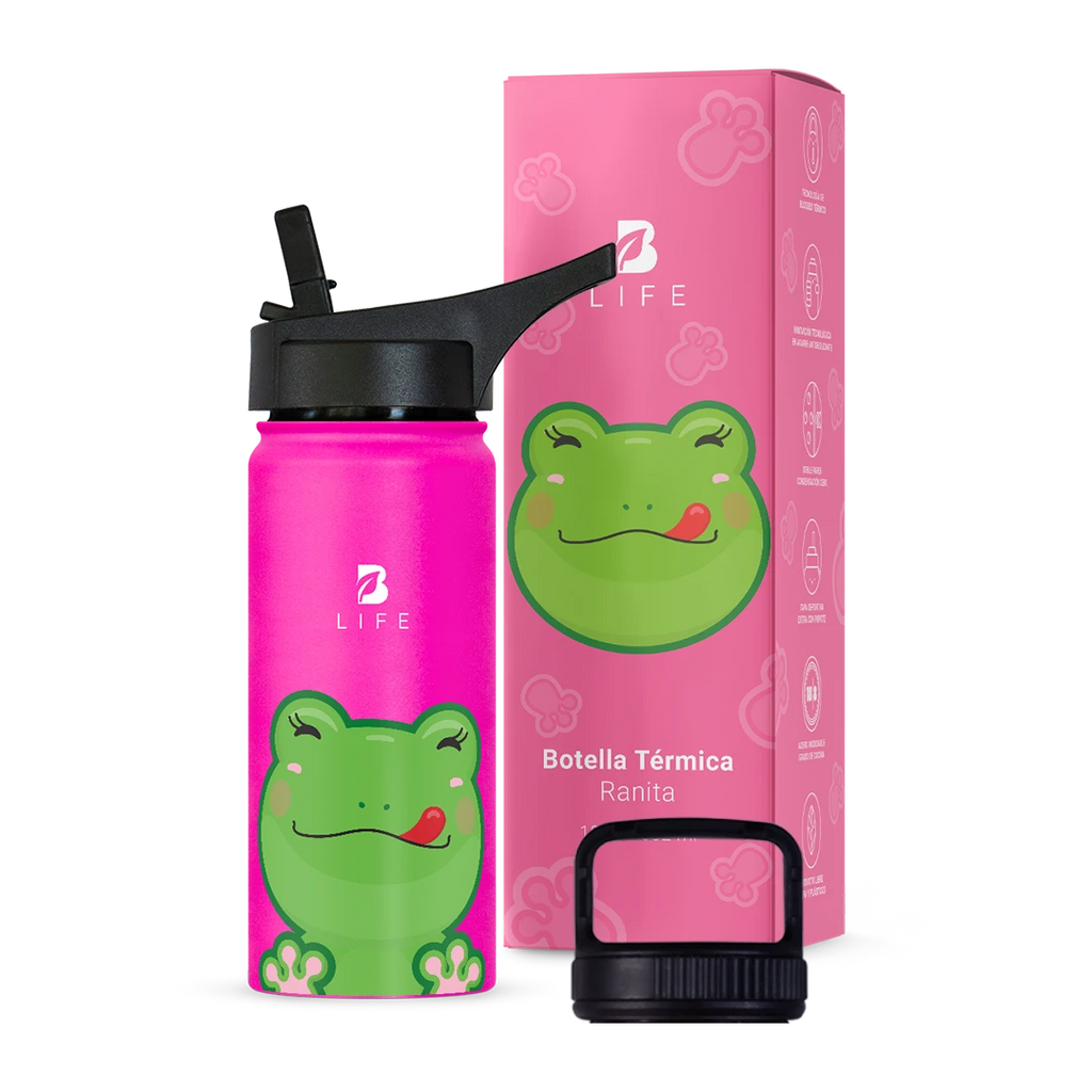 Botella Térmica Para Niños | Ranita 355 y 532 ml - 18 oz (532 ml) - B Life®
