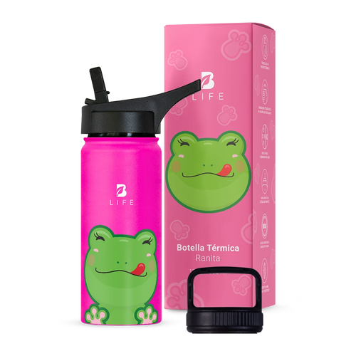 Botella Térmica Para Niños | Ranita 355 y 532 ml - 18 oz (532 ml) - B Life®