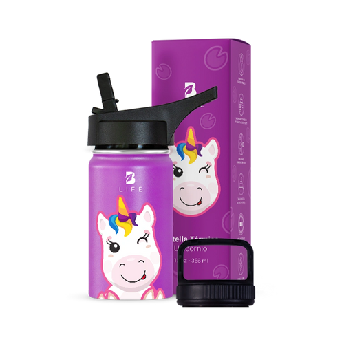 Botella Térmica Para Niños | Unicornio 355 y 532 ml - 12 oz (355 ml) - B Life®