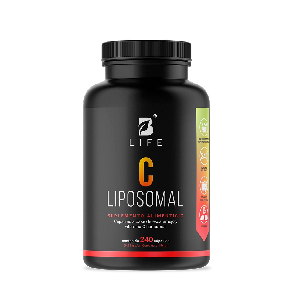 Vitamina C Liposomal | con Escaramujo | 240 cápsulas  - 240 Caps | 650 mg - B Life®