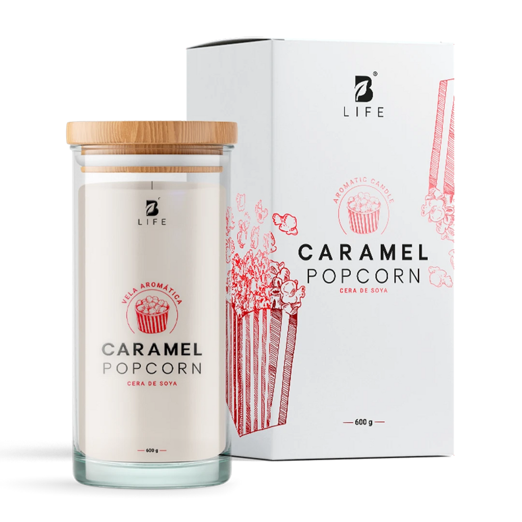 Caramelized Popcorn Aromatic Candle | Vela Aromática Palomita Caramelizada 600 g - 600 g - B Life®
