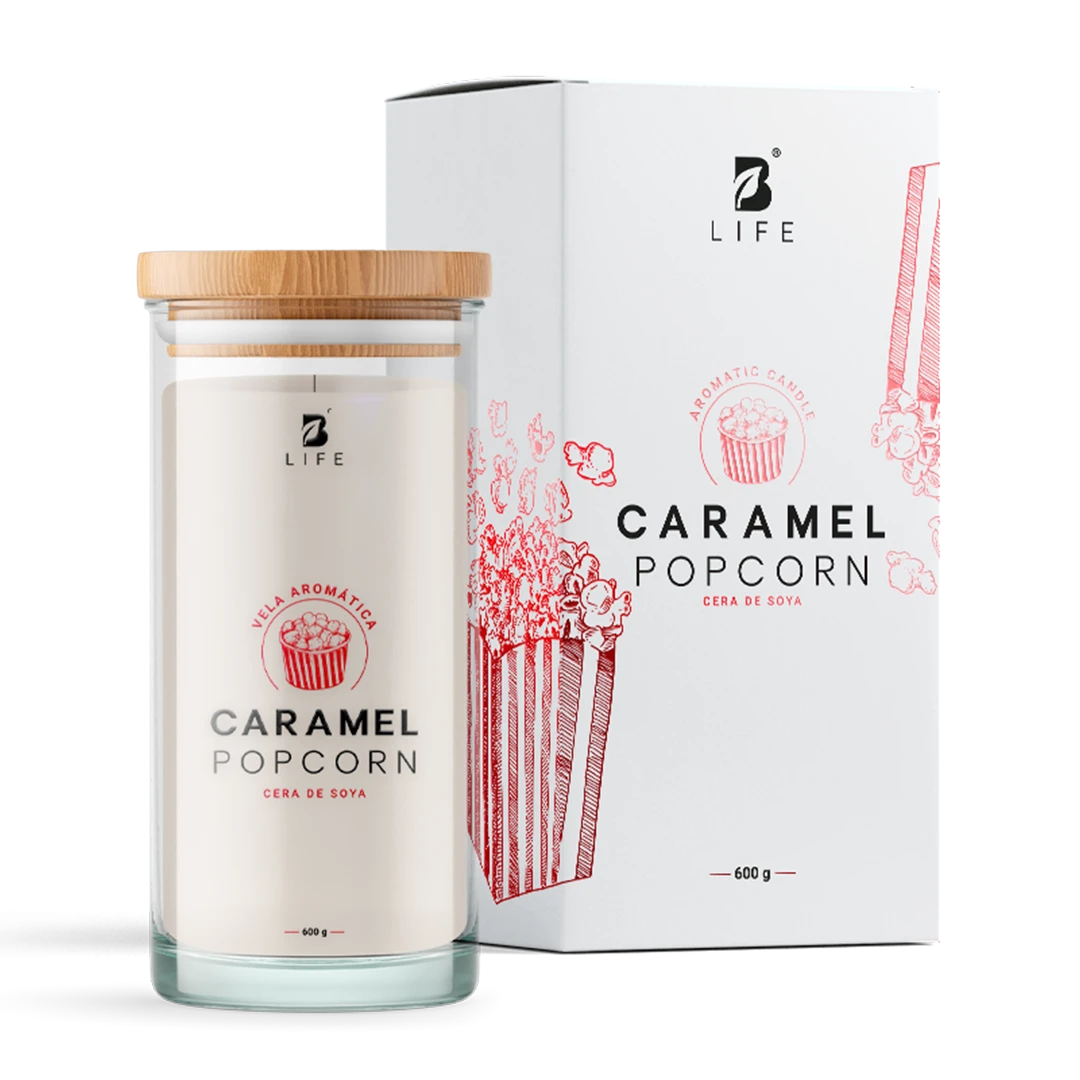 Caramelized Popcorn Aromatic Candle | Vela Aromática Palomita Caramelizada 600 g - 600 g - B Life®