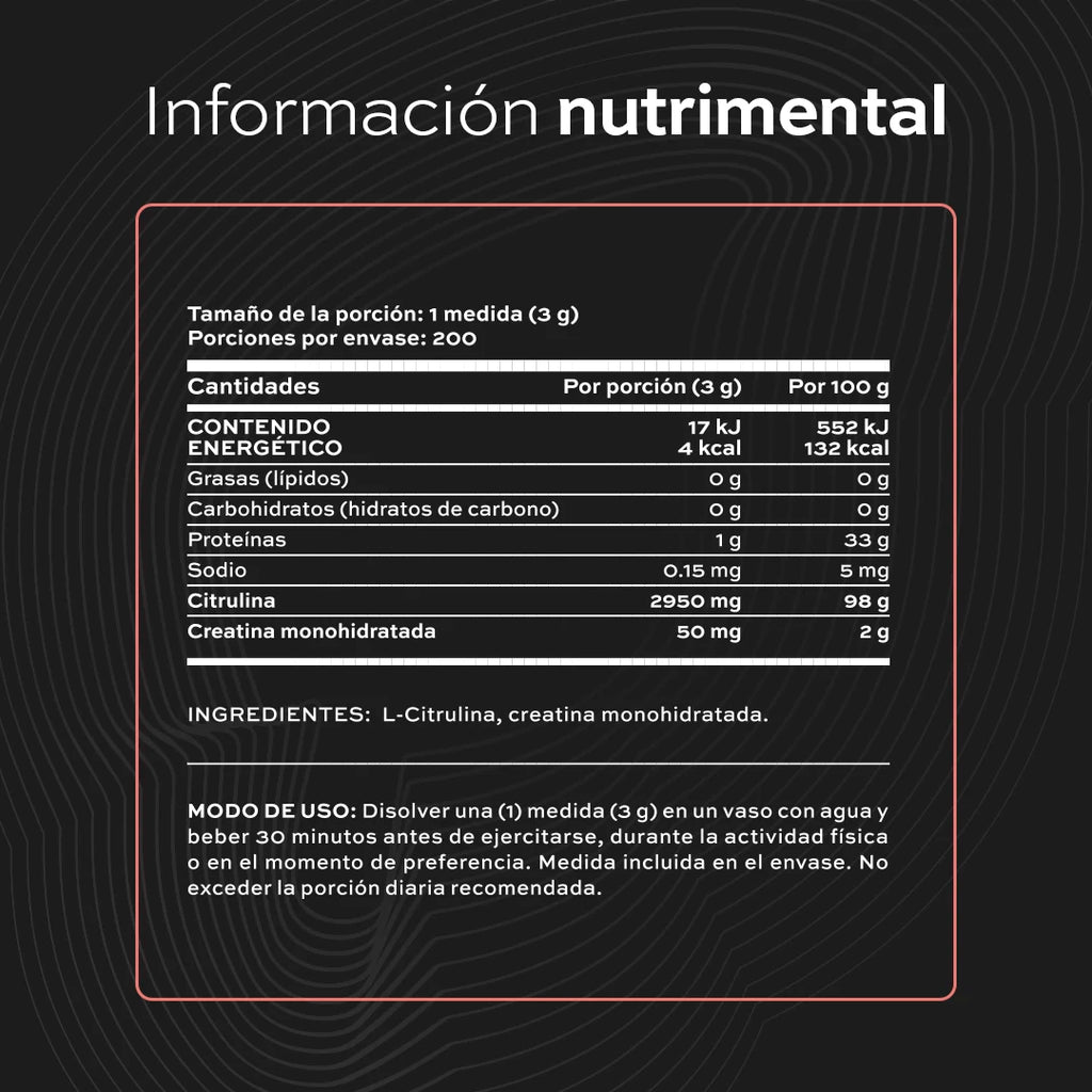 L-Citrulina con Creatina Monohidratada