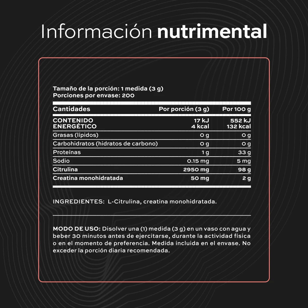 L-Citrulina con Creatina Monohidratada