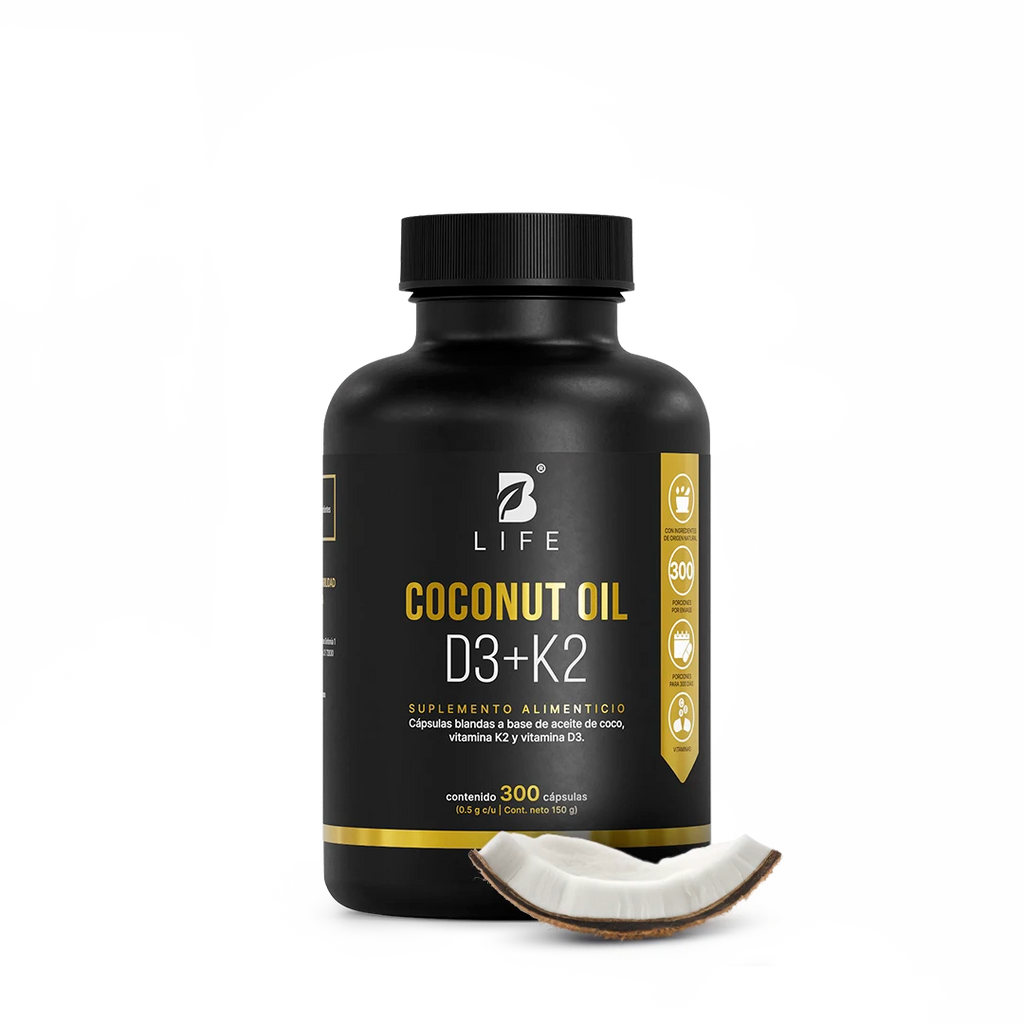 Vitamina D3 + K2 | con Aceite de Coco 