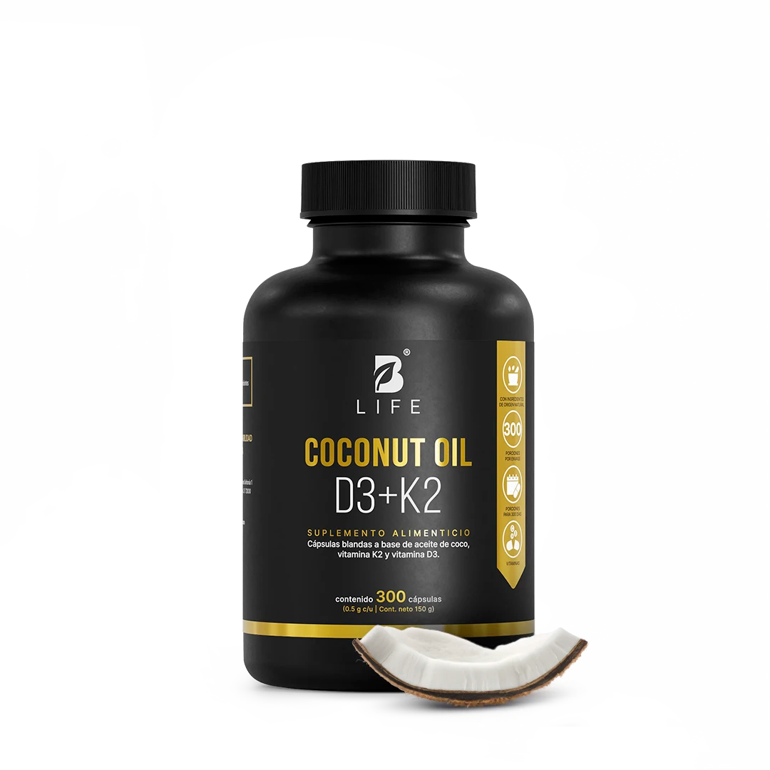 Vitamina D3 + K2 | con Aceite de Coco 
