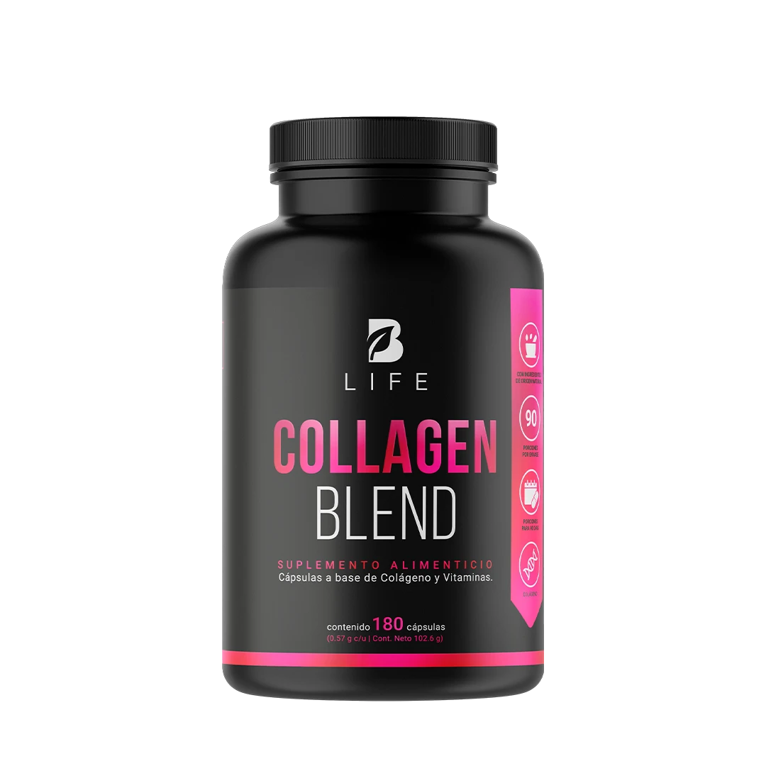 Colágeno Hidrolizado | con Acido Hialurónico y Vitaminas - 180 Caps | 570 mg - B Life®