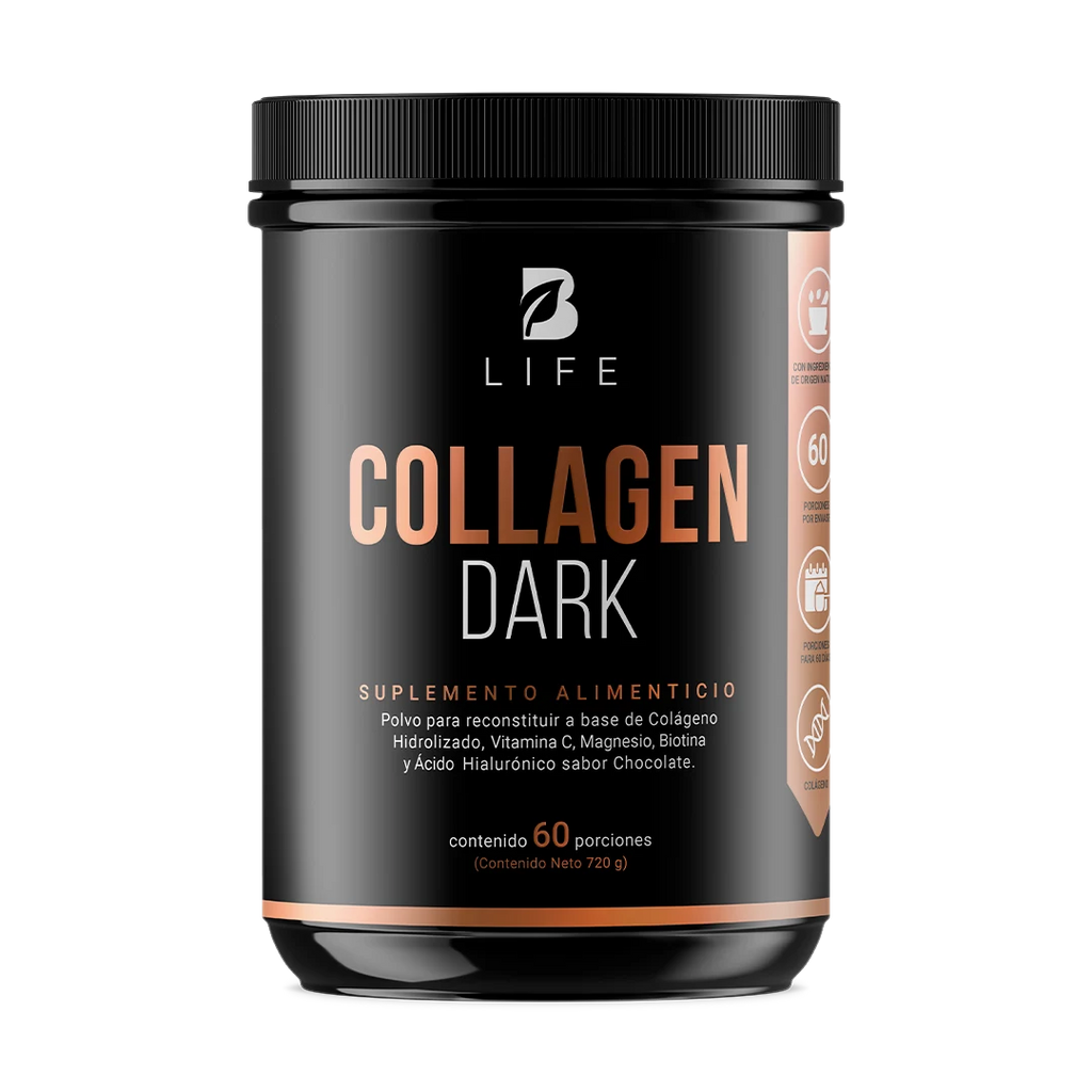 Colágeno Hidrolizado en Polvo sabor Chocolate | con Vitamina C, Magnesio, Biotina y Ácido Hialurónico | 720 gramos 