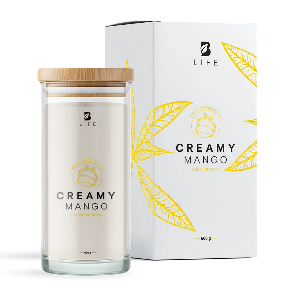 Creamy Mango Aromatic Candle | Vela Aromática Esencia de Mango 600 g - 600 g - B Life®