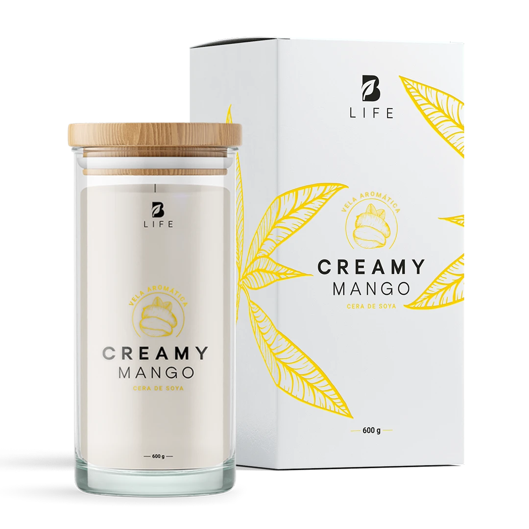Creamy Mango Aromatic Candle | Vela Aromática Esencia de Mango 600 g - 600 g - B Life®