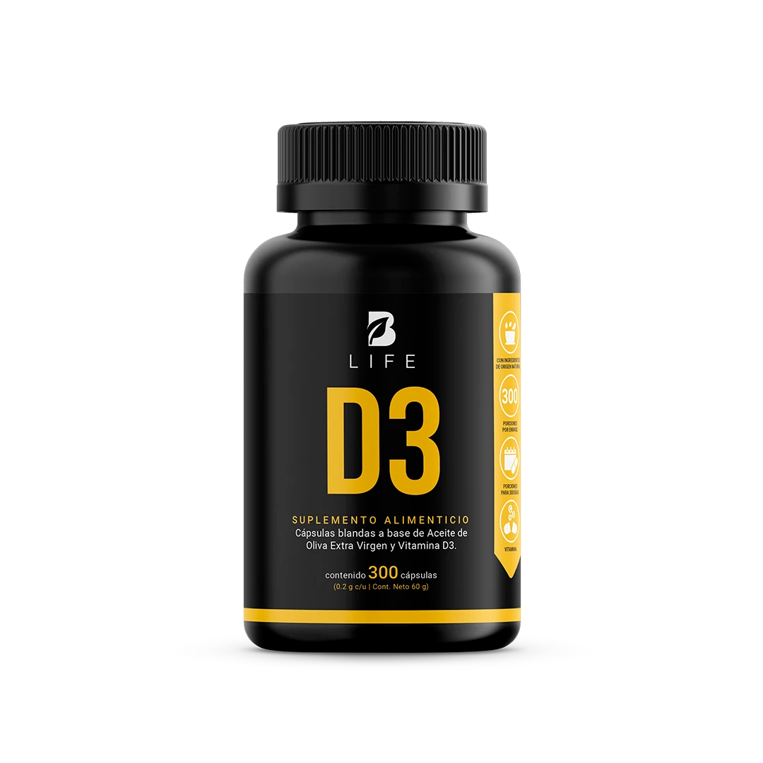 Vitamina D3 con Aceite de Oliva Extra Virgen 5000 UI | 300 cápsulas 