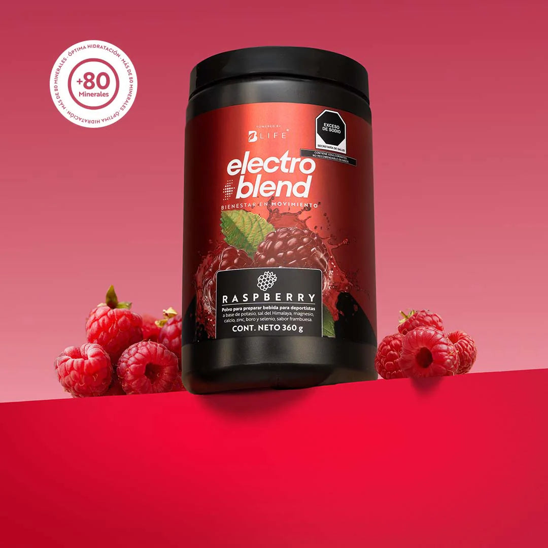 Electroblend Raspberry | Bebida Hidratante Sin Azúcar sabor Frambuesa 60 servicios
